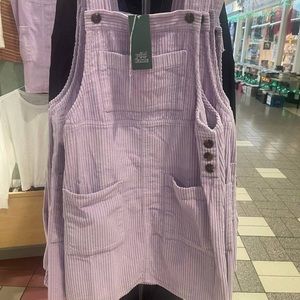 Wild fable corduroy lavender (hydrangea) overall dress